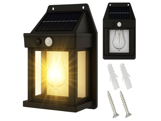 Lampa Solarna Led Elewacyjna Kinkiet Oświetlenie Czujnik Ruchu Zmierzchu PrzydaSie.pl