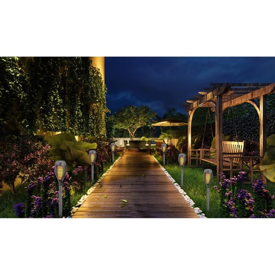 LAMPA SOLARNA LED POCHODNIA EFEKT TAŃCZĄCY PŁOMIEŃ Saska Garden