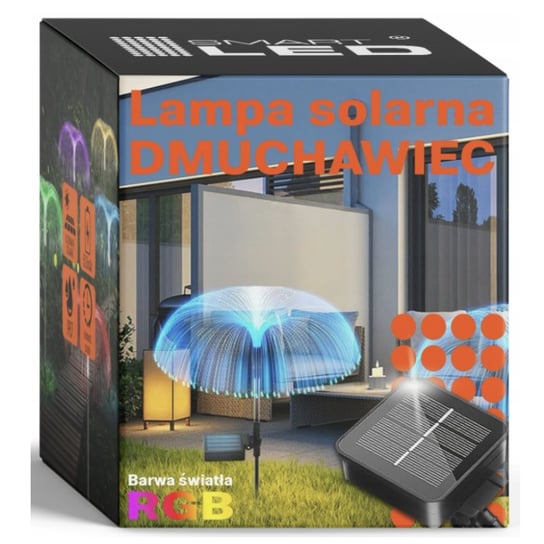 Lampa Solarna Ogrodowa LED Dmuchawiec Drzewko Czujnik Zmierzchu 64cm SmartLED