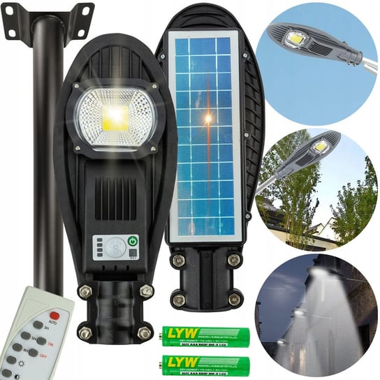 Lampa solarna uliczna latarnia led ogrodowa zewnętrzna 50W pilot + uchwyt Nice Stuff