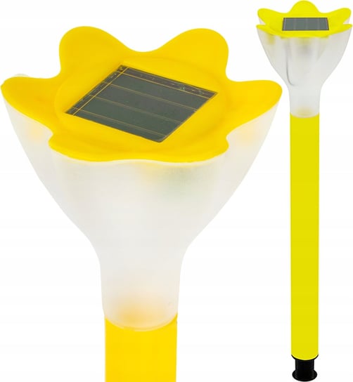 Lampa solarna zewnętrzna ogrodowa wbijana LED żółta Sanico