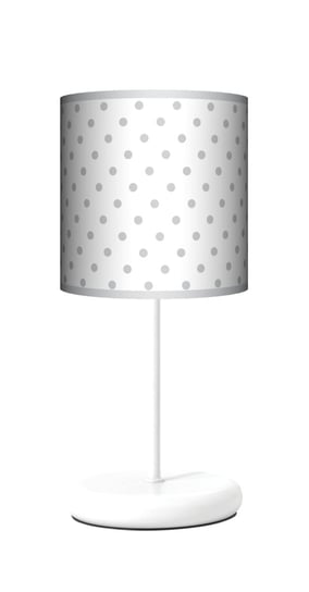 Lampa stojąca EKO Kropki białe z szarym kropeczki - Fotolampy dla dzieci Fotolampy