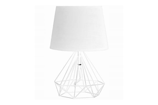 Lampa stołowa ACOS biały, h 37,5, metal/tkanina Konsimo
