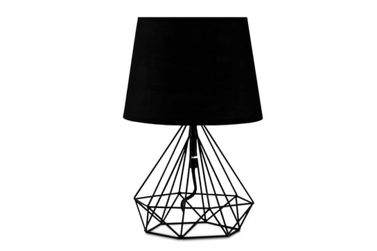 Lampa stołowa ACOS czarny, Ø19 h35,5, metal/tkanina Konsimo