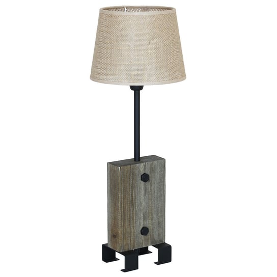 Lampa stołowa ALDEX Thor, 1x40 W, E14, ciemne drewno/beżowa, 53x20x20 cm Aldex