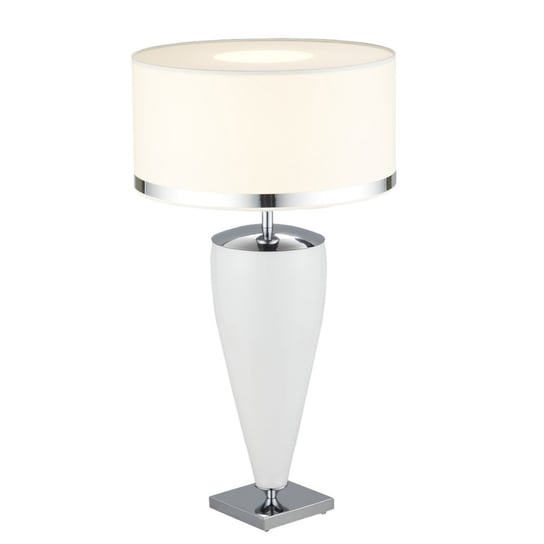 Lampa stołowa ARGON Lorena, srebrno-biała, 1x40W, 50x30 cm Argon
