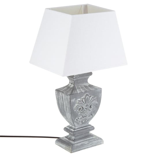 Lampa stołowa ATMOSPHERA Patine, biało-szara, 53 cm Atmosphera