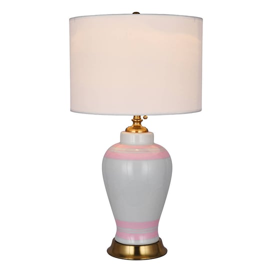 Lampa stołowa ceramiczna ANCONA różowa COMO HOME