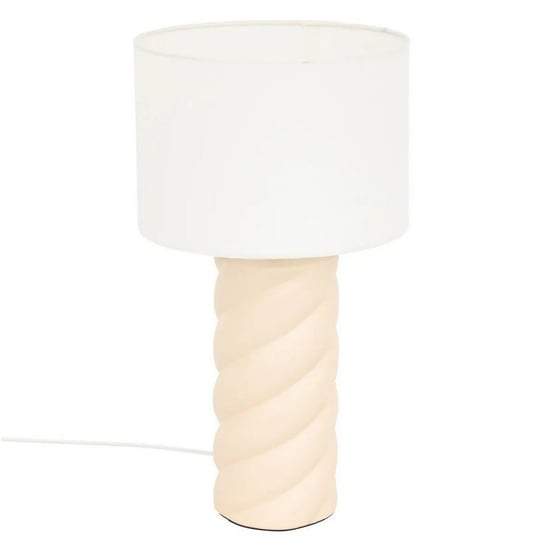 Lampa stołowa ceramiczna beż Enrica 44 cm MIA home