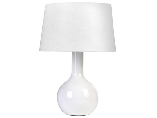 Lampa stołowa ceramiczna biała SOCO Beliani