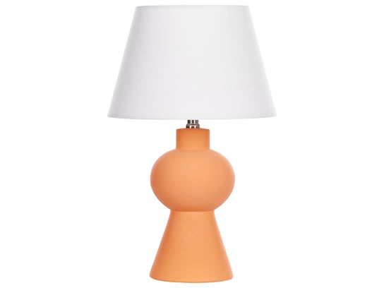 Lampa stołowa ceramiczna pomarańczowa FABILOS Beliani