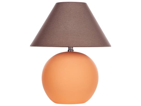 Lampa stołowa ceramiczna pomarańczowa LIMIA Beliani