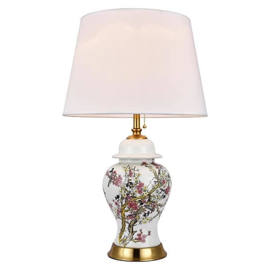 Lampa stołowa ceramiczna ROMANA biała COMO HOME