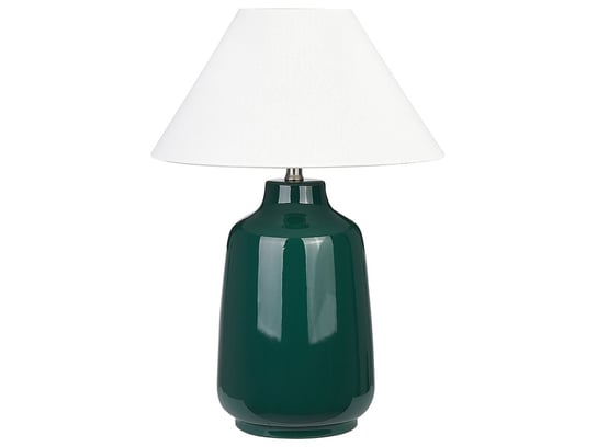 Lampa stołowa ceramiczna zielona CARETA Beliani