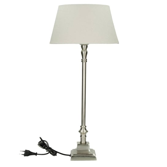 Lampa stołowa DEKORIA Nelson, biało-srebrna, 56 cm Dekoria