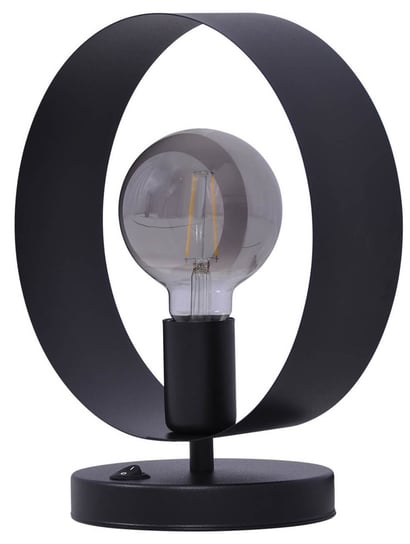 Lampa stołowa Emi K-4979 okrągła lampka do gabinetu czarna KAJA