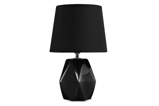 Lampa stołowa FABO czarny, Ø18 h29,5, ceramika/tkanina Konsimo