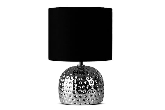 Lampa stołowa FRAGI srebrny/czarny, Ø20,5 h29,5, ceramika/tkanina Konsimo