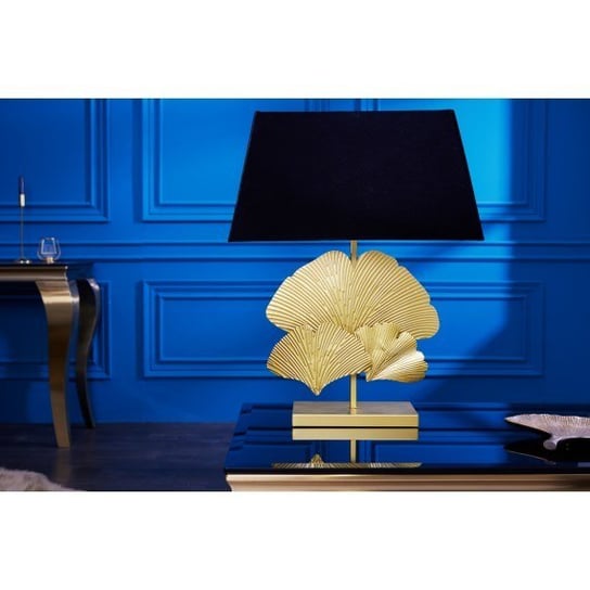 Lampa stołowa ginkgo 60cm czarno-złota 42691 Invicta Interior