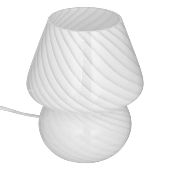 Lampa stołowa grzybek CARA, szklana, Ø 15 cm Atmosphera