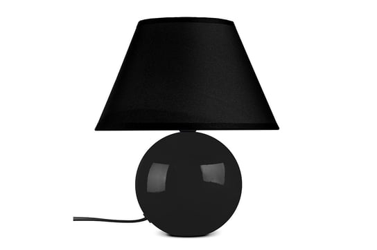Lampa stołowa HULAR czarny, Ø22, h27, ceramika/tkanina Konsimo