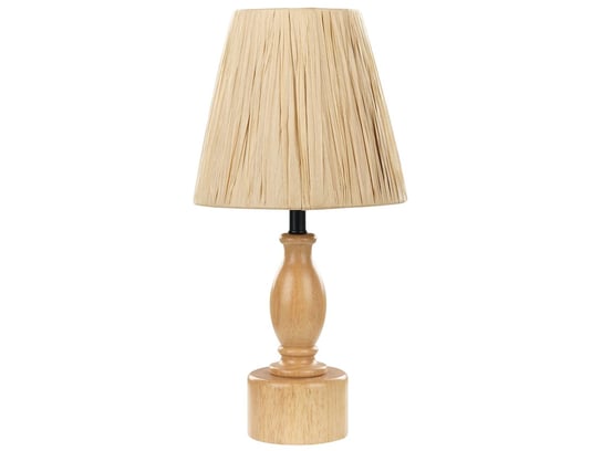 Lampa stołowa jasne drewno MORONA Beliani