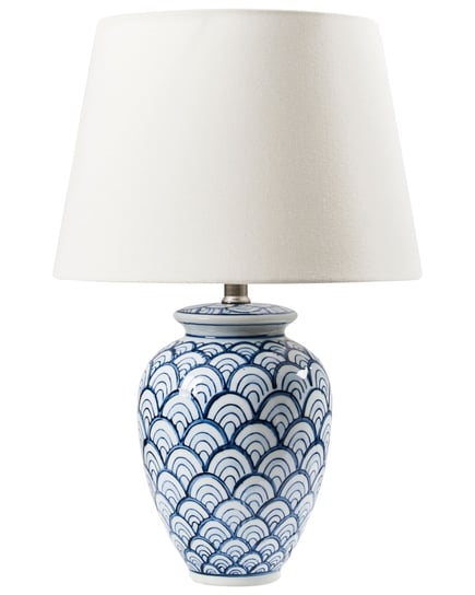 Lampa stołowa jauca porcelana biały Beliani