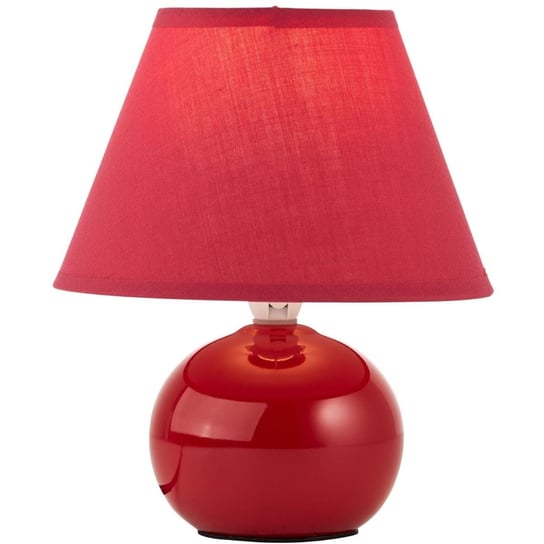 Lampa stołowa kulista Primo61047/01 Brilliant z abażurem czerwona Brilliant