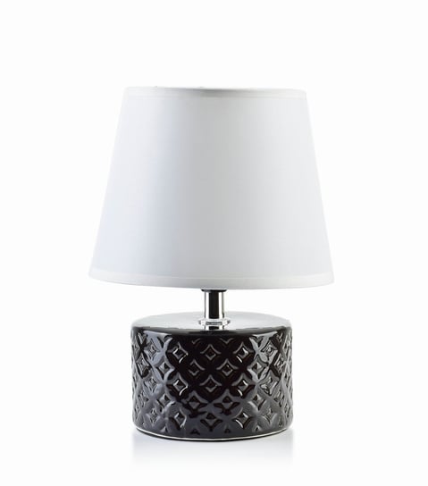 Lampa stołowa lampka nocna LETI 12x12xh24 cm czarno-biała Inna marka