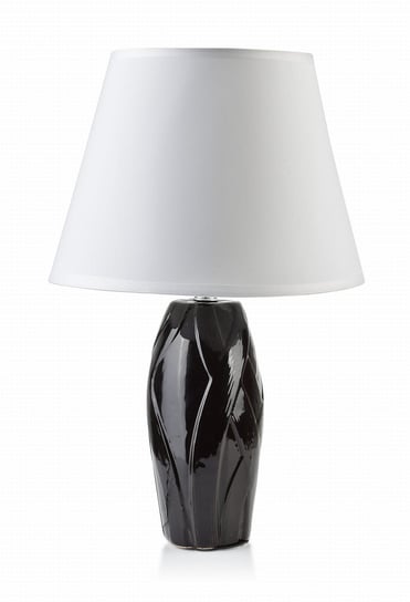 Lampa stołowa lampka nocna LETI 7x9xh39 cm biało-czarna Inna marka