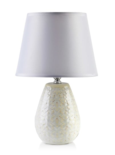 Lampa stołowa lampka nocna LETI BEIGE 12x10xh30 cm beżowo-biała Inna marka