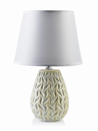 Lampa stołowa lampka nocna LETI BEIGE 12x10xh30 cm biało-beżowa Inna marka
