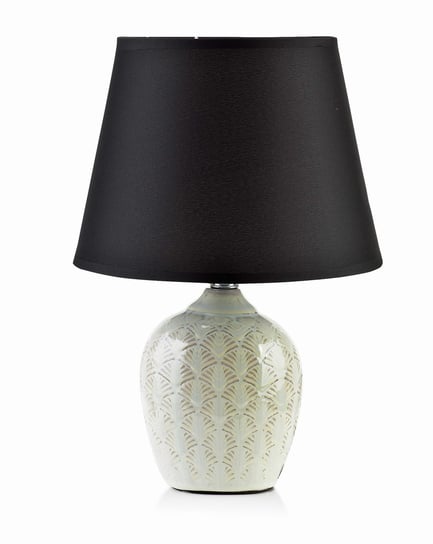 Lampa stołowa lampka nocna LETI BLACK 12x9xh30 cm beżowo-czarna Inna marka
