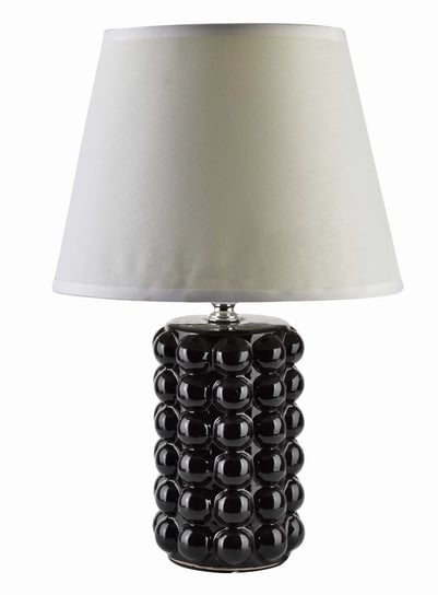 Lampa stołowa lampka nocna LETI BUBBLE 9,5x9,5xh31 cm czarna +biały klosz Inna marka