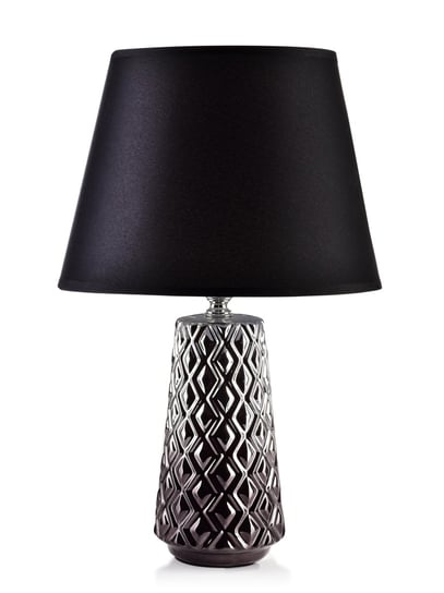 Lampa stołowa lampka nocna LETI SILVER 9x6xh34,5 cm czarno-srebrna Inna marka