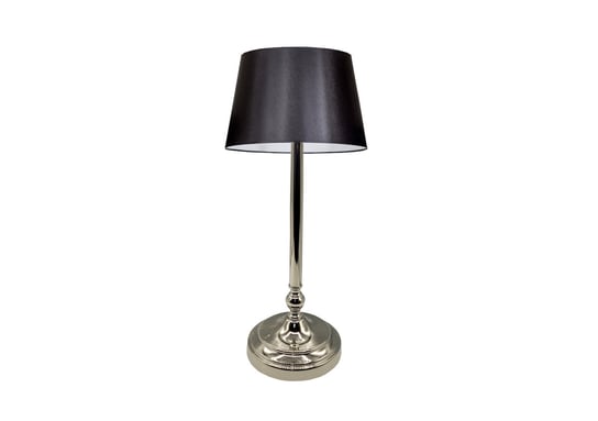 Lampa stołowa lampka nocna srebrna czarna 55 cm Inna marka