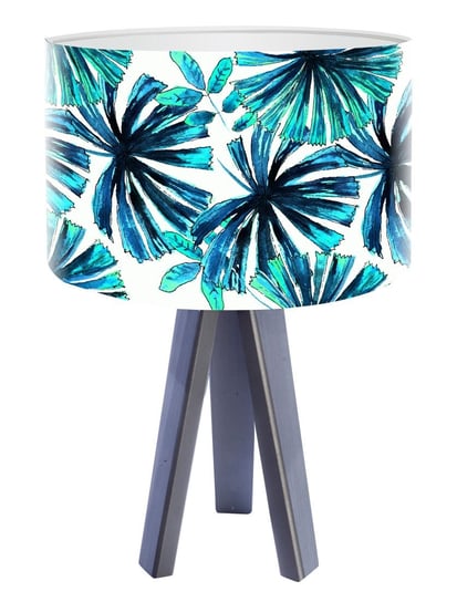 Lampa stołowa MACODESIGN Niebieska palma mini-foto-423a, 60 W MacoDesign