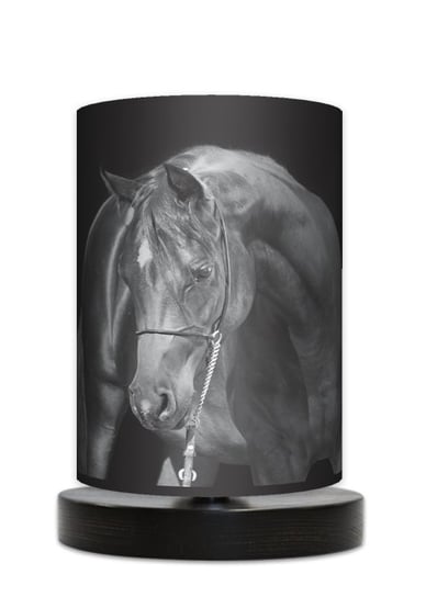 Lampa stołowa mała Black Horse - Konie - Fotolampy Fotolampy