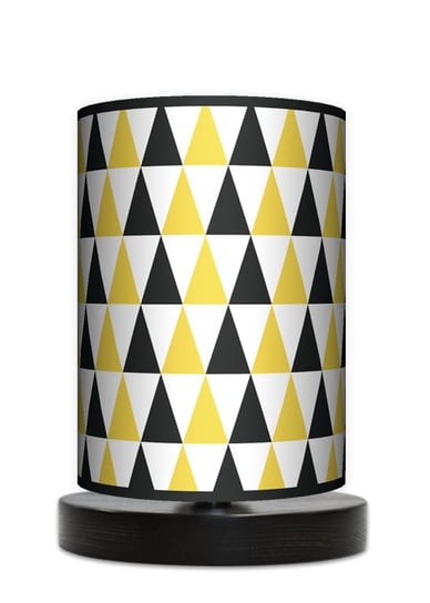 Lampa stołowa mała Trójkąty - żółty - czarny - biały - Fotolampy Fotolampy