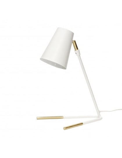 Lampa stołowa, metal, biały / mosiądz Hübsch Hubsch Design
