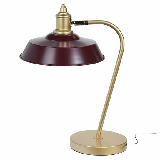 Lampa stołowa metalowa : Kolor - Bordowy MIA home