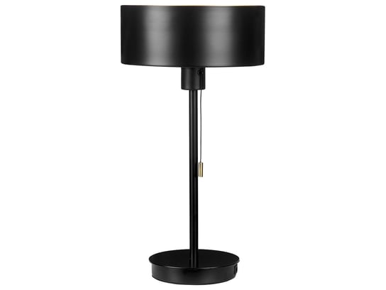 Lampa stołowa metalowa z portem USB czarna ARIPO Beliani