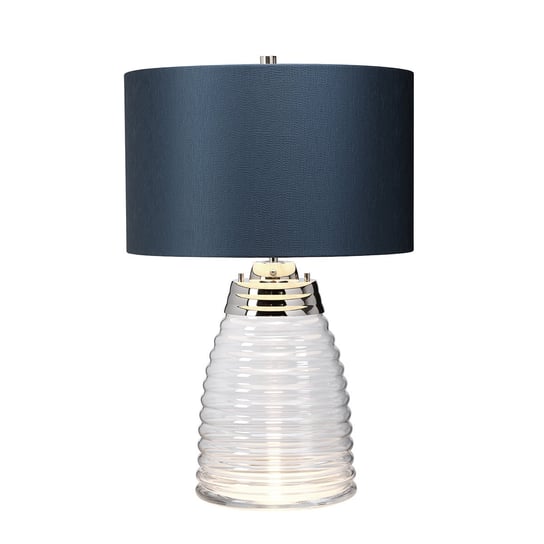 Lampa stołowa Milne - 2 źródła światła - Ciemnoniebieski abażur (QN-MILNE-TL-TEAL) - Quintiesse Inna marka
