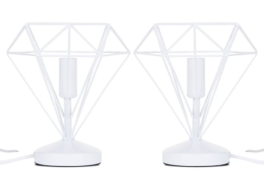 Lampa stołowa minimalistyczna biała 2 szt. ACOS Konsimo