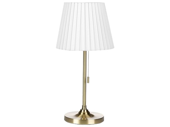Lampa stołowa mosiężno-biała TORYSA Beliani