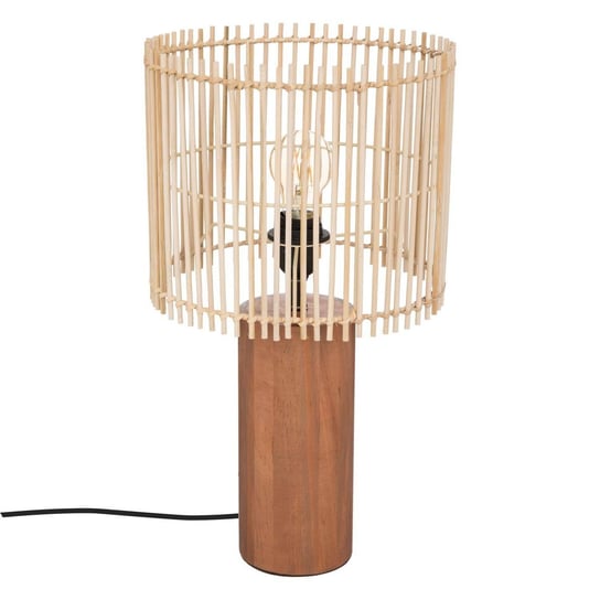 Lampa Stołowa Na Drewnianej Podstawce Davys, 48 Cm Inna marka