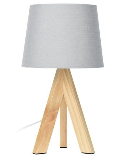 Lampa stołowa nocna, szara, 35x20 cm 