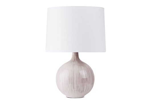 Lampa stołowa OTOS biały, Ø30 x 47,5, ceramika/tkanina Konsimo