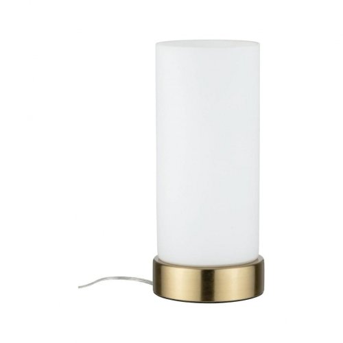 Lampa stołowa Pinja max. 1x20W E14 Biały / mosiądz 230V Metal / Szkło PAULMANN