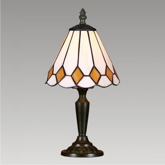 Lampa stołowa PREZENT Tiffany 90, E14, brązowa Prezent